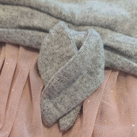 Girls' Gray and Pink Dress with Fun‎ Patches - Picture 8 of 9